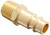 Milton S760 1/4" MNPT Male V-Style High Flow Plug, (Brass) 2 pcs