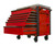 Extreme Tools EX4106TCSRDBK 41" 6 Drawer Deluxe Series Sliding Top Tool Cart Red