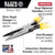 Alicate de ponta fina Klein Tools J203-8 com cortador, Journeyman para serviços pesados ​​de 8 polegadas