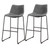 Classic Gray Faux Leather Bar Chair Set (BSLCGSET)