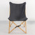 AmeriHome BFCBCBLK2PK كرسي قماش وخيزران على شكل فراشة - أسود - طقم من قطعتين