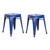 AmeriHome BS18BLUE Loft Blue 18 Inch Metal Bar Stool - 2 Piece