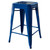 AmeriHome BS24BLUE3 Loft Blue 24 in. Metal Bar Stool - 3 Piece