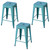 AmeriHome BS24T3 Loft Teal 24 in. Μεταλλικό σκαμπό μπαρ - 3 τεμάχια