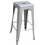 AmeriHome BS0303PK Loft Silver Metal Bar Stool - 3 Piece