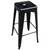 AmeriHome BS030B3PK Loft Black Metal Bar Stool - 3 Piece