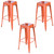 AmeriHome BS030ORNG3PK Loft Orange 30 in.  Metal Bar Stool - 3 Piece