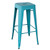 AmeriHome BS030TL3PK Loft Teal 30 inch Metal Bar Stool - 3 Piece