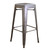 AmeriHome BSMETAL3PK Loft Gun Metal 30 inch Metal Bar Stool - 3 Piece