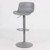AmeriHome BS199GSET Adjustable Height Solid Color Bar Stool Set- Gray