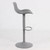 AmeriHome BS199GSET Adjustable Height Solid Color Bar Stool Set- Gray