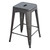 AmeriHome BS24MTLSET Rustic Gunmetal  24 in. Metal Bar Stool - 4 Piece