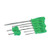 K Tool 19900 Screwdriver Set, 8 Piece, 3 Phillips Tips, 5 Slotted Tips, with Green Plastic Handles