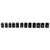 K Tool 38100 Impact Socket Set, 1/2" Drive, 12 Piece, 10mm to 21mm, 6 Point, Shallow