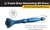 Titan Tools 11317 Destornillador de puntas con microtrinquete con cabeza giratoria de 90 dientes, 1/4 pulg. Drv x 4 pulg.