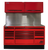 Homak RDCTS72002 72 Inch CTS Set With Tool Board Back Splash, Red - Tool Storage