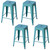 AmeriHome BS24TSET Loft Teal 24 inch Metal Bar Stool - 4 Piece