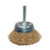 K Tool 79215 Crimped Wire End Cup Brush, 2" Diameter, Coarse, 1/4" Stem, 4500 Max RPM