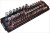 Astro 9023r 50pc plateau organisateur de prise de rail en aluminium rouge 1/4 ?, 3/8 ?, 1/2 ?