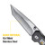 Caterpillar 980047 Linerlock Stainless Steel Straight Edge Tanto Folding Knife 3"