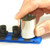 Ernst 8418M 13 Magnetic Socket Organizer with 14 Twist Lock Clips - Blue - 3/8