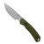 Kershaw 1883 Deschutes Skinner Fixed Blade Knife Green, 3.9" Stonewash