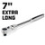 Powerbuilt Pro Tech 1/4" Drive 7" Long Reach Flex Head Ratchet (649950)