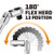 Powerbuilt 649950 Pro Tech Drive de 1/4 de polegada x catraca de longo alcance de 7 polegadas