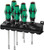 Wera 05105650001 Kraftform Plus 334/6 schroevendraaierset met rek en lasertip, 6-delig