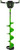 ION 39250 8" R1 Electric Ice Auger, Green/Black