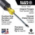 Klein Tools 85071 Stubby Slotted and Phillips Screwdriver w/ 5/16" Cabinet-Tips
