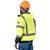 Pioneer Safety v1210160u-l chaqueta bomber de seguridad impermeable y de alta visibilidad -l