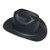 Vue arrière du Jackson Safety Western Black Hardhat, mettant l'accent sur la suspension à cliquet réglable pour un ajustement confortable.