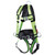 PeakWorks V8255624 Fall Protection Full Body Padded Safety Harness Green/Blk XL