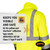 Pioneer Safety v1140460u-2xl vendbar sikkerhetsjakke - hi-vis gul / svart