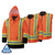 Pioneer Safety 7-in-1 Waterproof Hi-Vis Orange Parka - Medium (V1120151U-M)