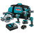 Makita 18v lxt lithium- Ion børsteløs ledningsfri 4-stk. kombisæt (5,0ah) (xt452t)