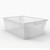Luxor Workspaces Stackable Storage Bins - 4 Large, Clear (MBS-BIN-4L-CL)