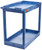 Luxor Workspaces Rolling 2-Shelf Utility Tub Cart - 32"X18", Blue (EC11-BU)