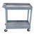 Luxor Workspaces Tub Storage Cart 2 Shelves - Gray , 32" X 18" (EC11-G)