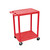 Luxor Workspaces 33"H Mobile Utility Cart, 2 Flat Shelves (RDSTC22RD)