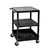 Luxor Workspaces Flat Top/Middle And Tub Bottom Shelf Cart (STC221-B)