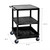Luxor Workspaces Flat Top/Middle And Tub Bottom Shelf Cart (STC221-B)