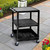 Luxor Workspaces Flat Top/Middle And Tub Bottom Shelf Cart (STC221-B)