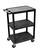 Luxor Workspaces 3-Shelf Utility Cart, Black (STC222-B)