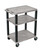Luxor Workspaces 34"H Av Cart - Three Shelves - Black Legs (WT34GYE-B)