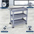 Luxor Workspaces 32" X 18" Tub Storage Cart 3 Shelves Ð Gray (EC111-G)