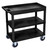 Luxor Workspaces 32" X 18" Cart - Two Flat/One Tub Shelves (EC122HD-B)