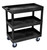 Luxor Workspaces Furniture Utility Cart - Black (EC111HD-B)