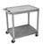 Luxor Workspaces Large 2 Shelf Rolling Utility Cart, Gray (TC22-G)